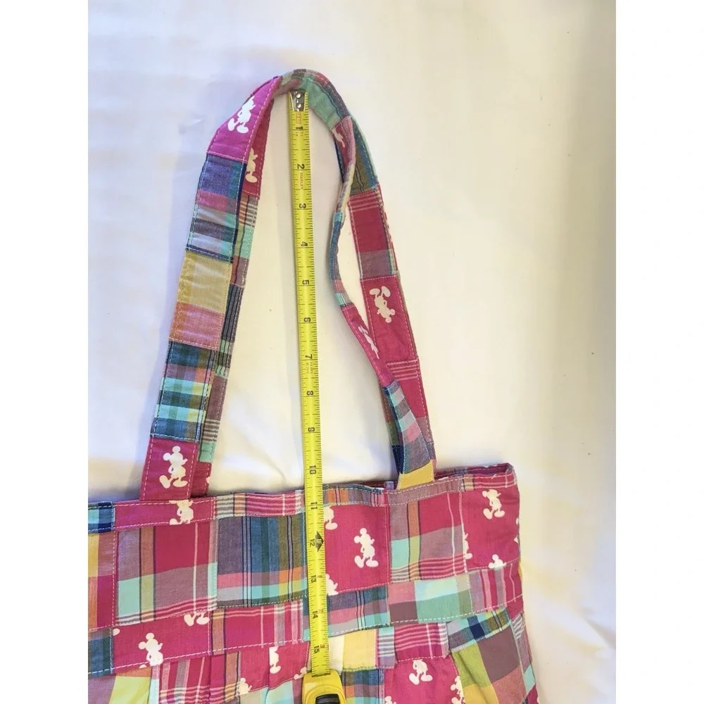 Mickey Mouse Pink Madrid Plaid Disney Parks Resorts Hobo Bag Purse 16